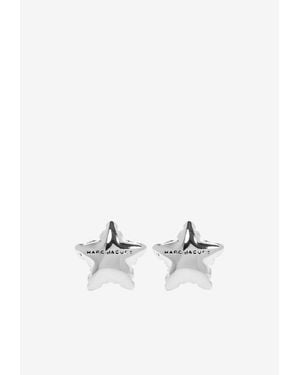 Marc Jacobs Star Balloon Logo Stud Earrings - White