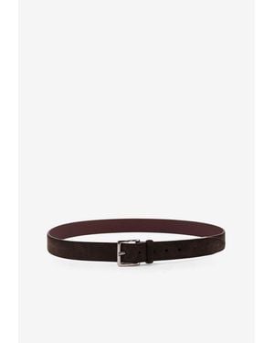 Orciani Suede Buckled Belt - White