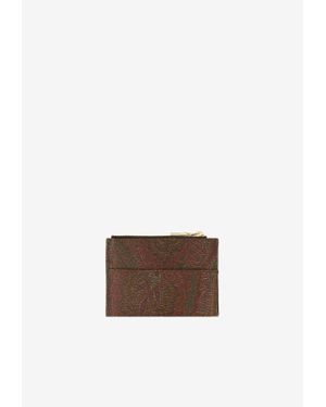 Etro Paisley-Print Cardholder - White