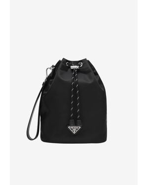 Prada Speedrock Leather Pouch - Black
