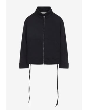 Mordecai Layered Zip-Up Jacket With Straps - Blue