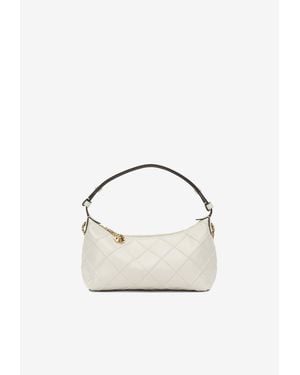 Tory Burch Mini Fleming Nappa Leather Handbag - White