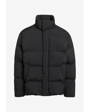 Saint Laurent Quilted High-Neck Jacket - Black