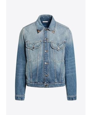 Versace Stonewashed Denim Jacket - Blue