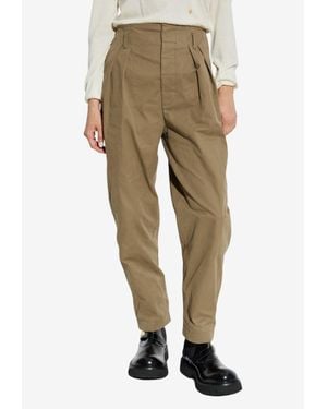 Moschino Logo Patch Chino Pants - Natural