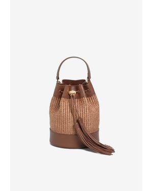 Gianvito Rossi Sienna Bucket Bags With Tassels - White