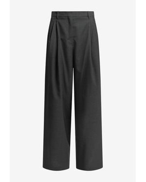 Max Mara Taro Tailored Wool Pants - Black
