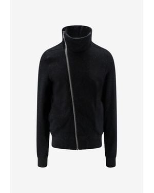 Rick Owens Bauhaus Asymmetric Zip Jacket - Black