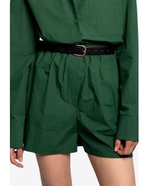 Frankie Shop Lui High-Waist Boxer Shorts - Green