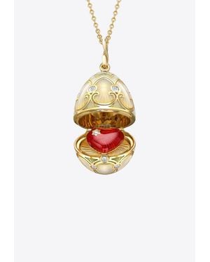 Faberge Heritage Surprise Locket Necklace - White