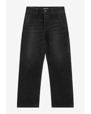 Fear Of God Washed-Effect Straight-Leg Jeans - Black