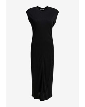 Ami Paris Long Sheath Dress - Black