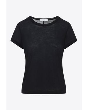 Co. Semi-Sheer Fitted T-Shirt - Black
