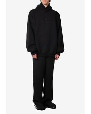 Balenciaga Bb Garderobe Oversized Hooded Sweatshirt - Black
