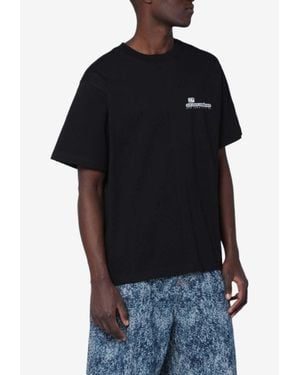 AWAKE NY Logo Print Crewneck T-Shirt - Black