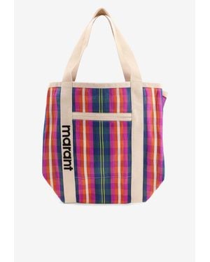 Isabel Marant Striped Tote Bag - Red