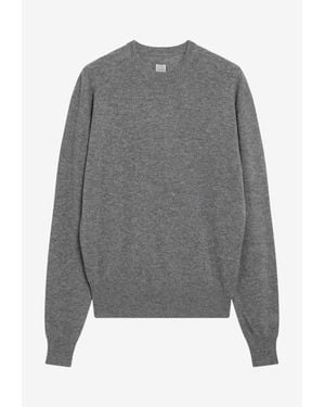 TOTEME Classic Cashmere Crewneck Sweater - Gray