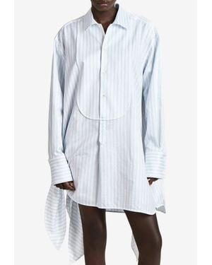 JW Anderson Side-Knot Mini Shirt Dress - White