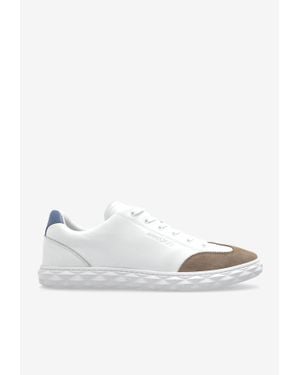 Jimmy Choo Diamond Light Flex Leather Sneakers - White