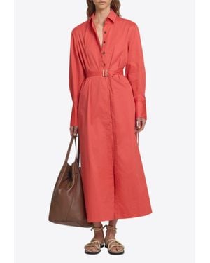 Viktoria & Woods Vermillion Midi Shirt Dress - Red