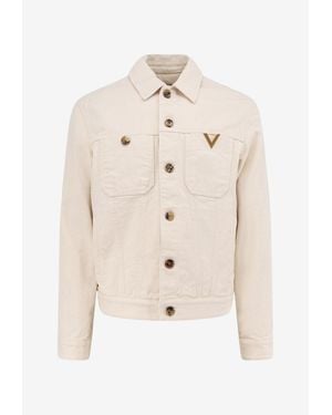 Valentino V Metal Denim Jacket - Natural