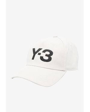 Y-3 Logo Embroidered Baseball Cap - White
