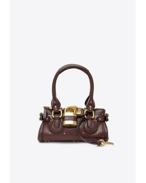 Chloé Small Paddington Leather Shoulder Bag - Brown