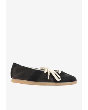 Maison Margiela Replica Soft Laced Ballet Flats - Black