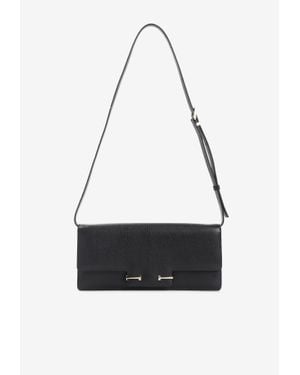 Tom Ford Aube Grain Leather Shoulder Bag - White