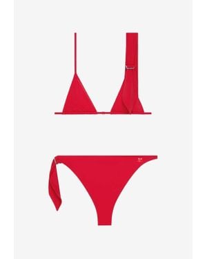 Courreges Scarf Triangle Bikini - Red