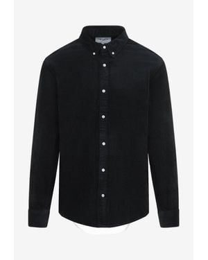 Carhartt Madison Corduroy Long-Sleeved Shirt - Black