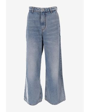 Ami Paris Washed Straight-Leg Jeans - Blue