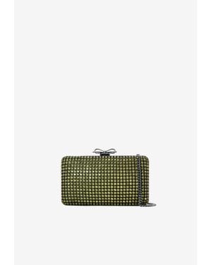 Self-Portrait Chainmail Clutch Bag - Green