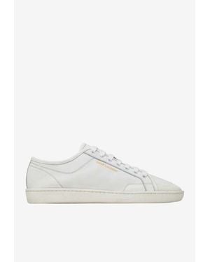 Saint Laurent Gym Low-Top Leather Sneakers - White