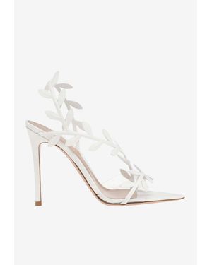 Gianvito Rossi Flavia 105 Asymmetric Heeled Sandals - White