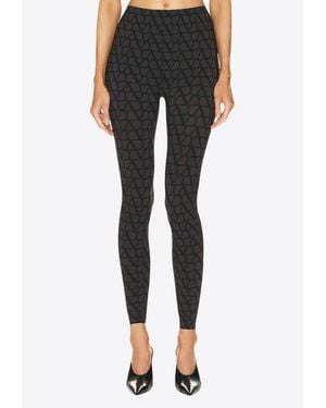 Valentino Toile Iconographe Printed Leggings - Black