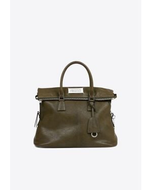 Maison Margiela Medium 5Ac Loved To Death Leather Top Handle Bag - Green