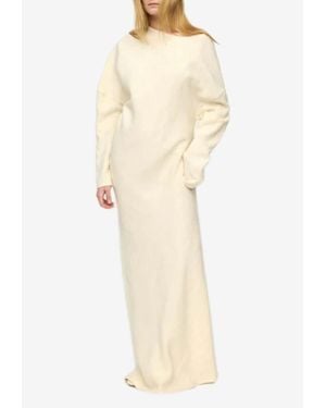 Ruohan Cobia Asymmetric Maxi Dress - Natural
