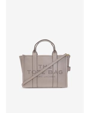 Marc Jacobs Medium Leather Tote Bag - Grey