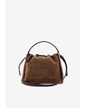 Brunello Cucinelli Bucket Mellow Suede Bag - Brown
