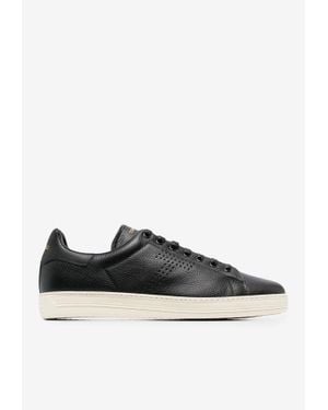 Tom Ford Warwick Calf Leather Sneakers - Black
