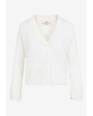 Ermanno Scervino V-Neck Knitted Cardigan - White