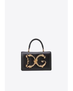 Dolce & Gabbana Dg Girls Calf Leather Top Handle Bag - Blue