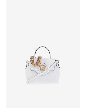 Versace Small La Medusa Shoulder Bag - White