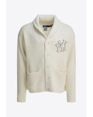 Polo Ralph Lauren New York Yankees Wool Cardigan - White