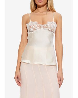 Chloé Silk Lace Cami Top - White
