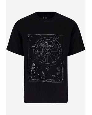 Rick Owens Brad Printed T-Shirt - Black