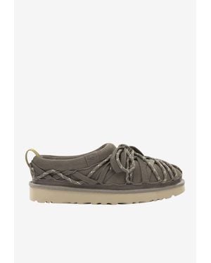 UGG Suede Slippers With Laces - Brown