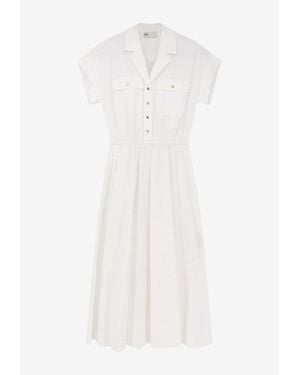 Tory Burch Midi Shirt Dress - White