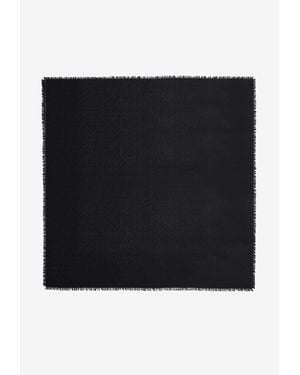 Saint Laurent Large Square Jacquard Scarf - Black